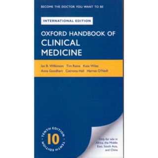 Oxford Handbook of Clinical Medicine 10E International edition ISBN 9780198803058