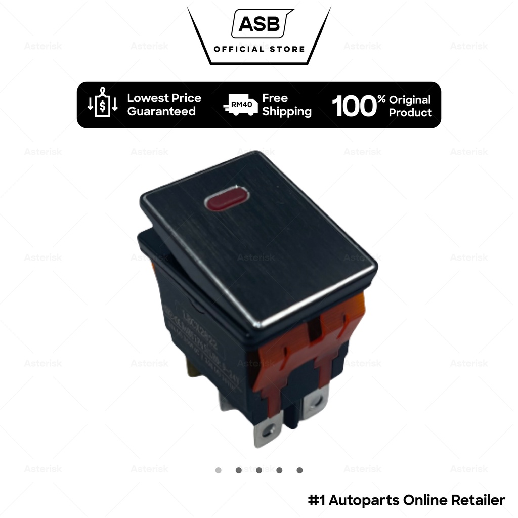 12V LED Dot Light Switch Car Auto Boat Rocker Round 6Pin ON / OFF