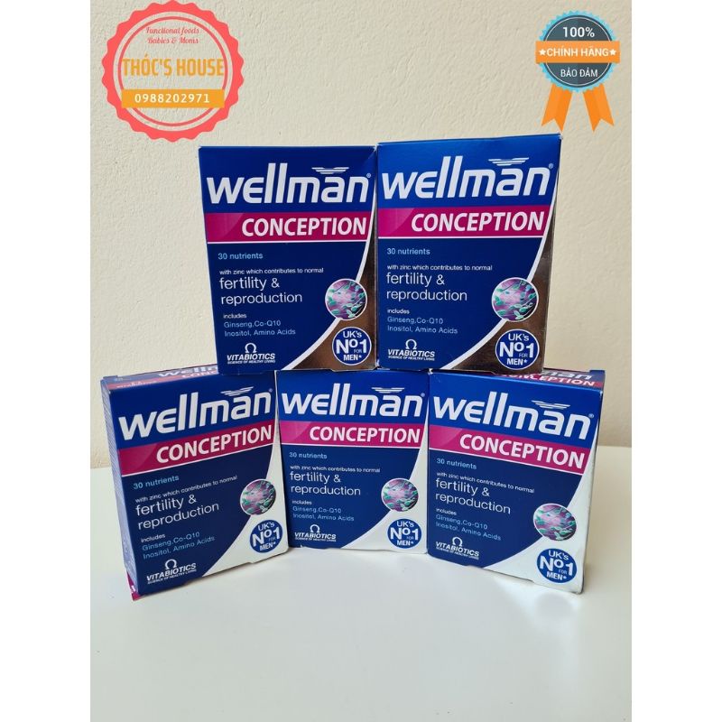 Wellman Conception Supports Male Reproduction Box Of 30 Tablets
