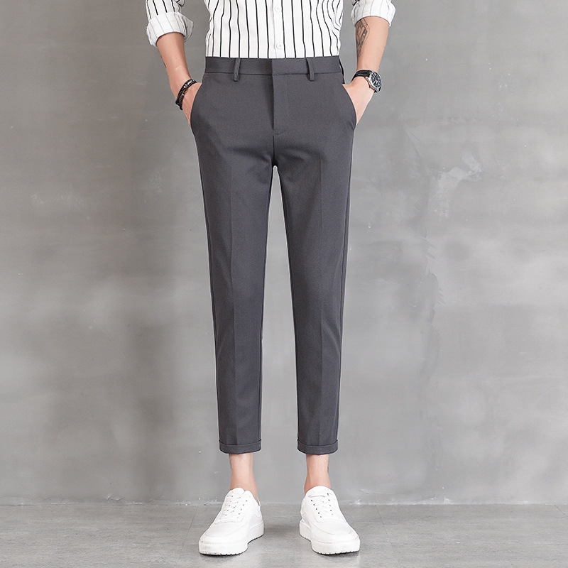 cropped straight pants