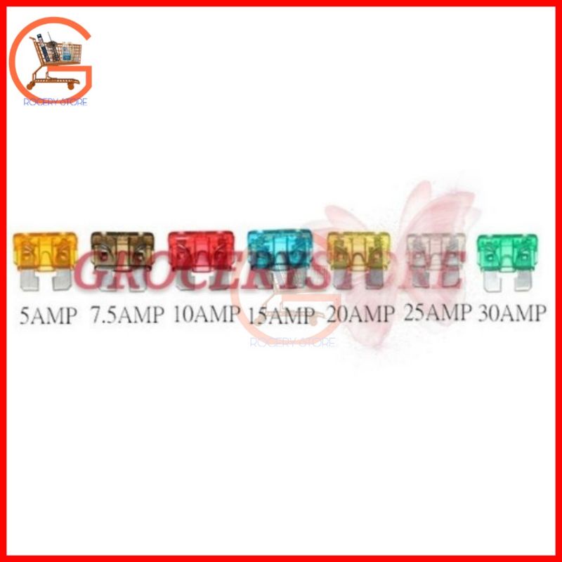 Buy 1pc Standard Fuse Fius Motosikal Kereta Lori Fuse Motorcycle Car Lorry Vehicle 5a 7 5a 10a 15a 20a 25a 30a Seetracker Malaysia