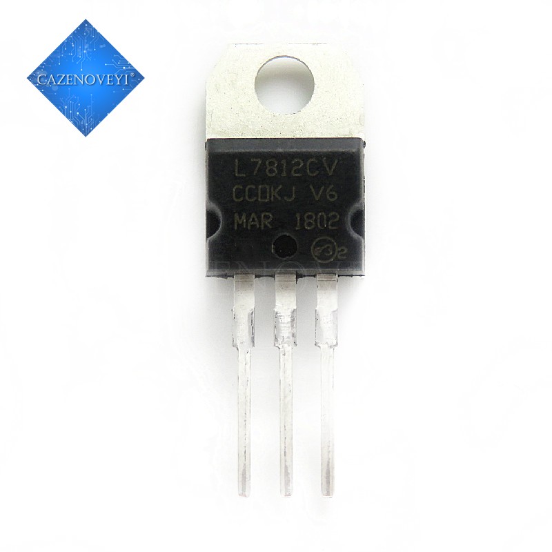 10pcs/lot L7812CV TO-220 L7812 LM7812 7812 Positive-Voltage Regulators ...
