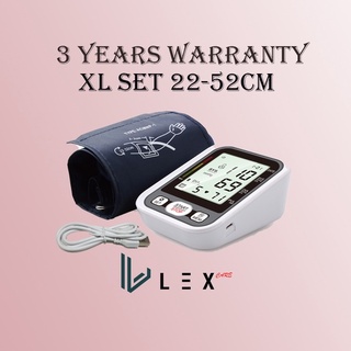 [🔥Large Size🔥] LEXCARE USB XL Size Digital Arm Blood Pressure Monitor Machine Tekanan Darah Mesin Cek Darah Tinggi Large