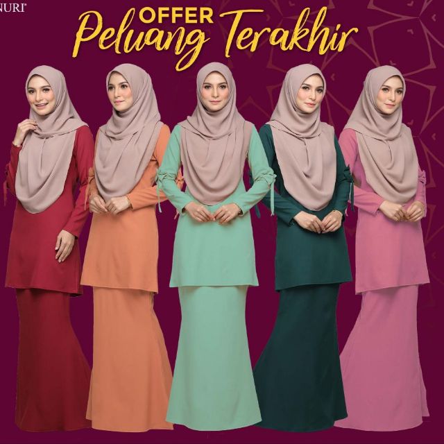 Sale Murah Cik Reben  Kurung  Baju  Raya Kurung  Moden  