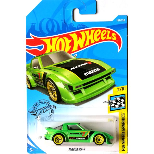hot wheels mazda rx7 green