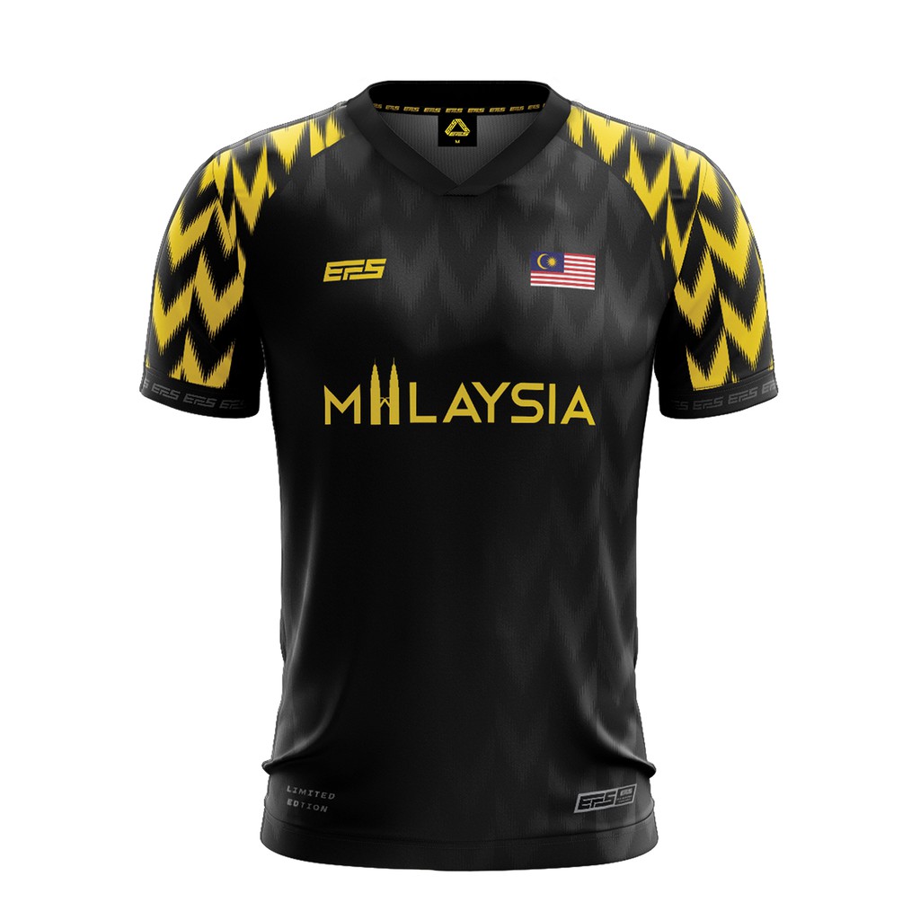 EFS Jersey Malaysia 2020 Black VNeck Short Sleeve Shopee Malaysia