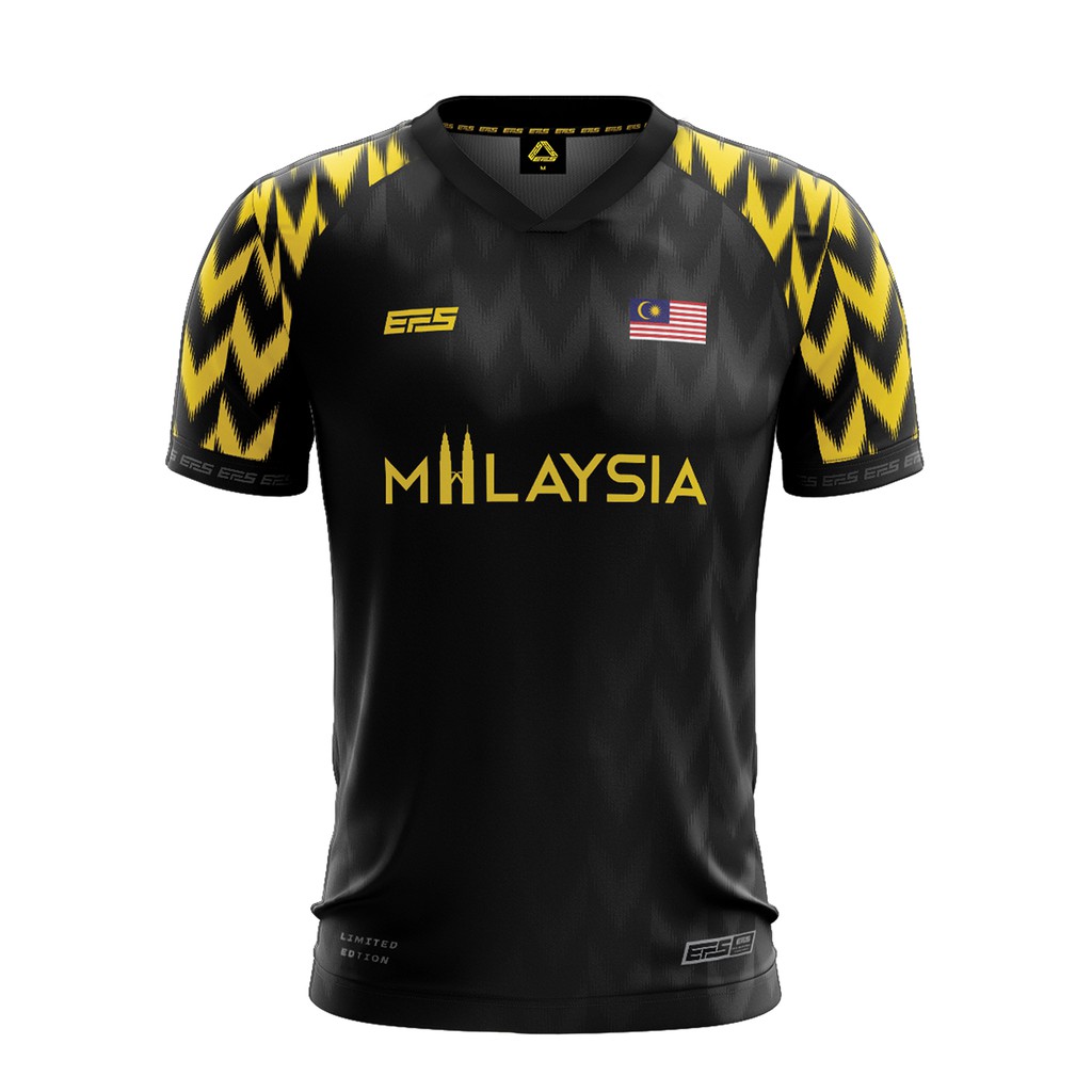 EFS Jersey Malaysia 2020 Black V-Neck Short Sleeve | Shopee Malaysia