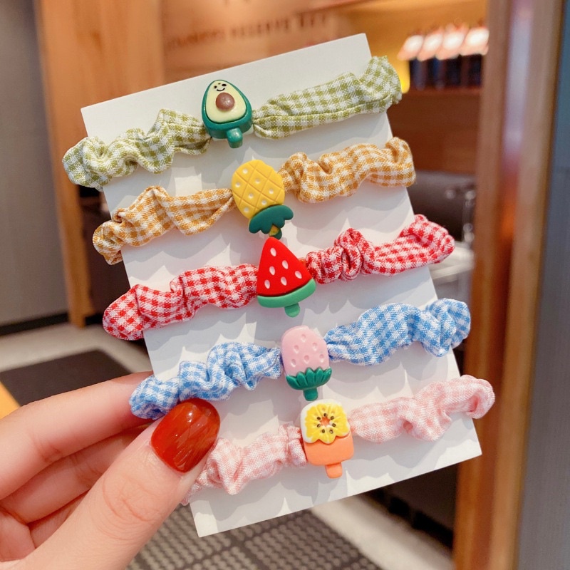 Scrunchie children's hair ties retail / pcs