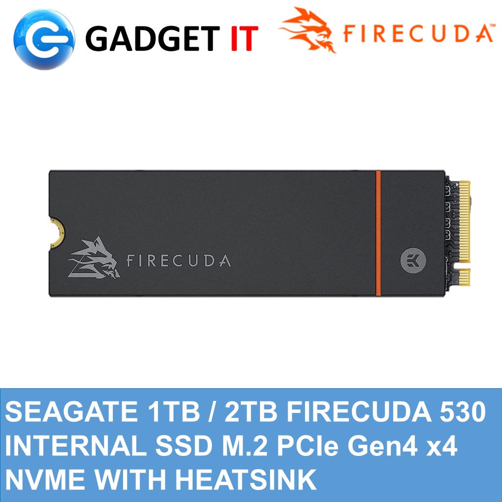 SEAGATE FIRECUDA 530 1TB / 2TB INTERNAL SSD M.2 PCIe Gen4 x4 NVME WITH