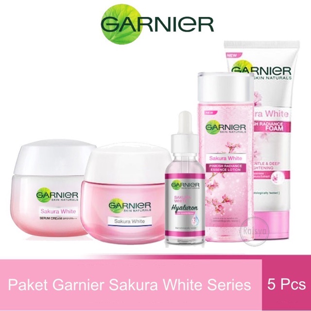 Garnier Sakura White Series Package 5 Pcs Day Night Foam Serum Essence Lotion Shopee Malaysia
