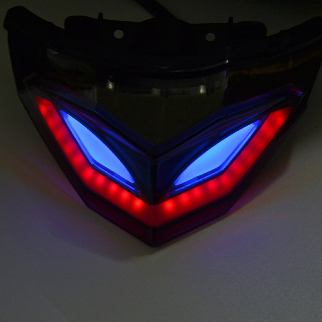 LED Integrated Turn Signals Tail Light Fits Kawasaki Ninja ZX10R 2004-2005 Blue