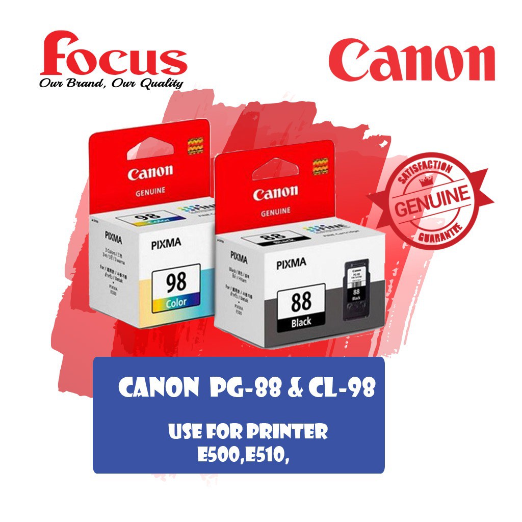 CANON CARTRIDGE PG88 / CL98 For PIXMA E500/510/600/610 Shopee Malaysia