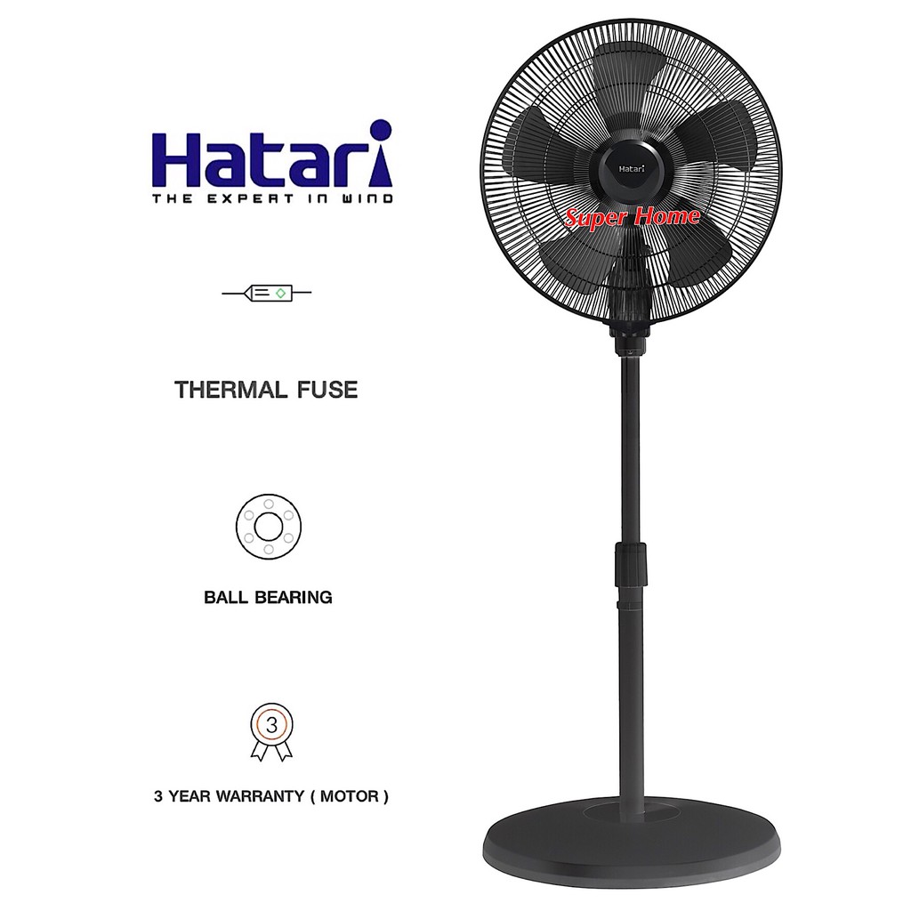 Hatari Industrial Stand Fan IP20M1 20 inchi Black (20") Shopee Malaysia