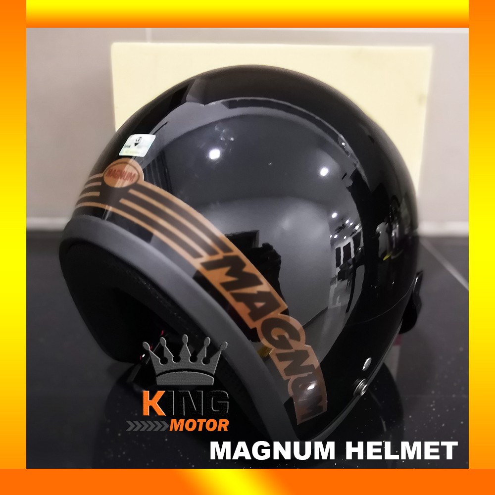 Magnum Helmet Black Shopee Malaysia