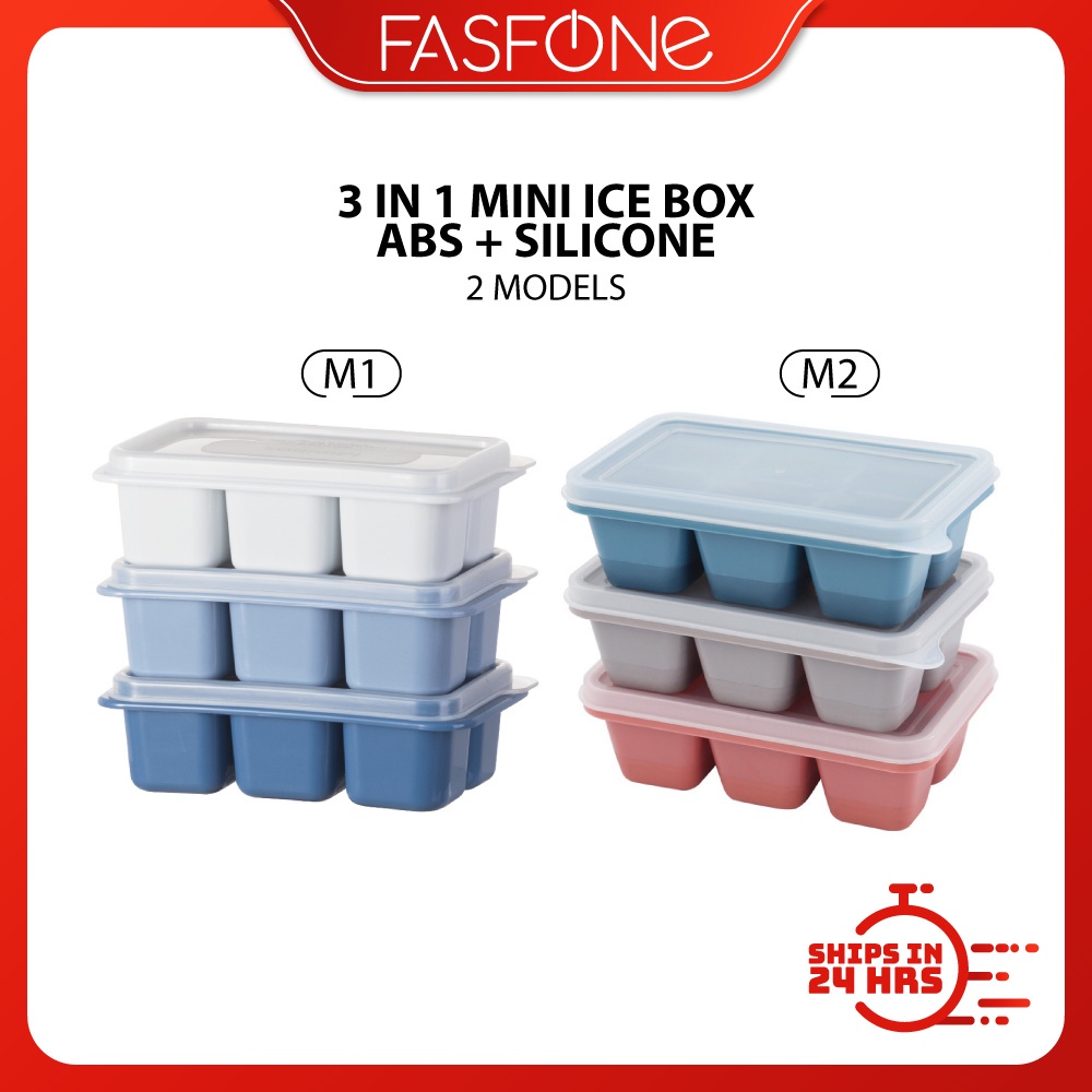 3 IN 1 Ice Cube Maker | Ice Cube Mould Mold | Ice Cube Tray | Silicone Ice Cube | Square Maker Ice Cube Plastic