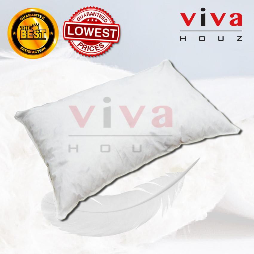 Viva Houz Classic 100 Feather Pillow Semi Soft Xl Size Made In