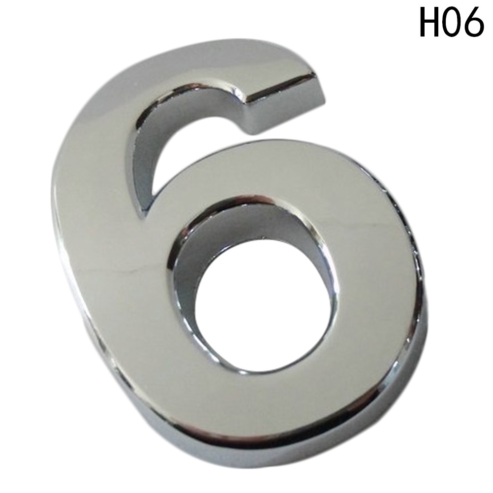50mm 2" Chrome House Door Car Number Letters Digits Plate Plaque Sign