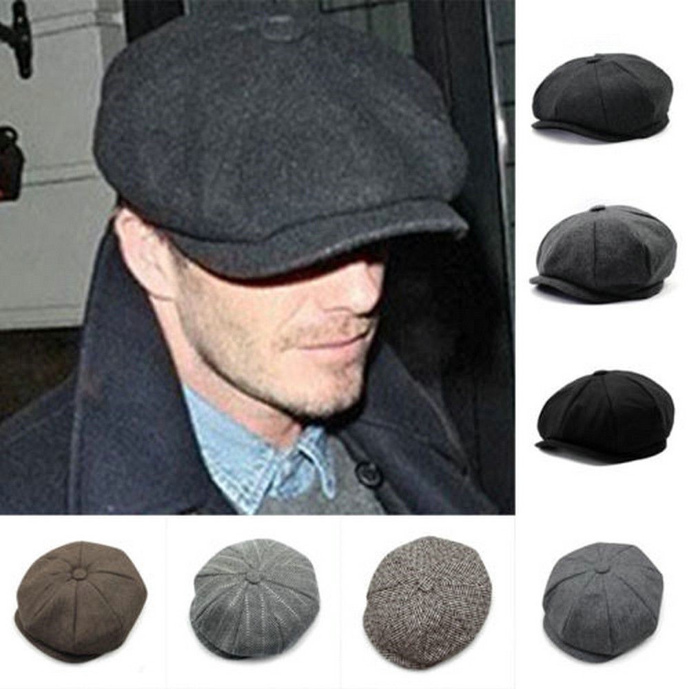 herringbone tweed gatsby newsboy cap