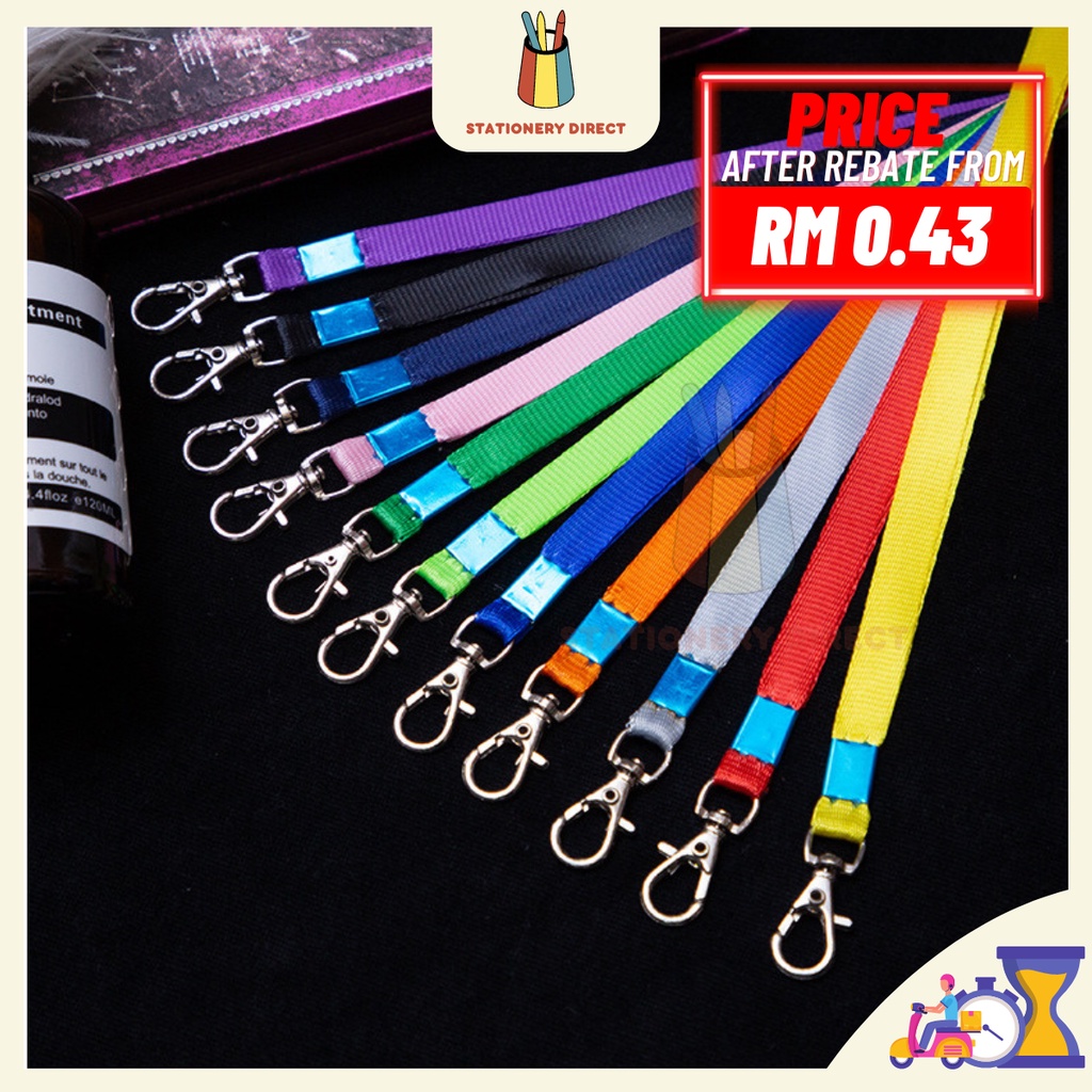 Nylon Lanyard with Metal Hook Clip Thick Board Printable Body ...