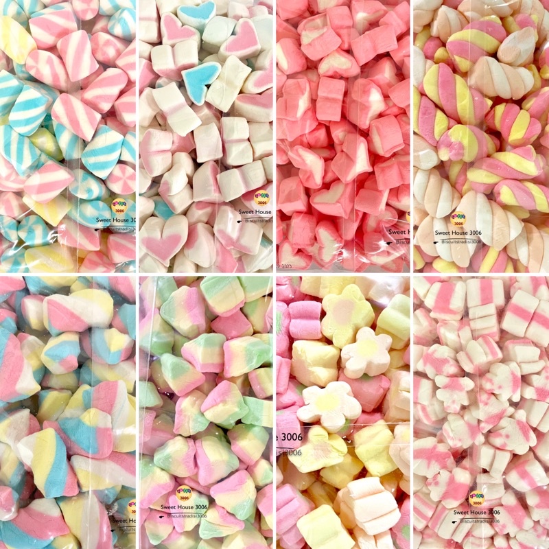 Sweet Soft Marshmallow Variety Styled Plain ±500gm Large White Mini ...