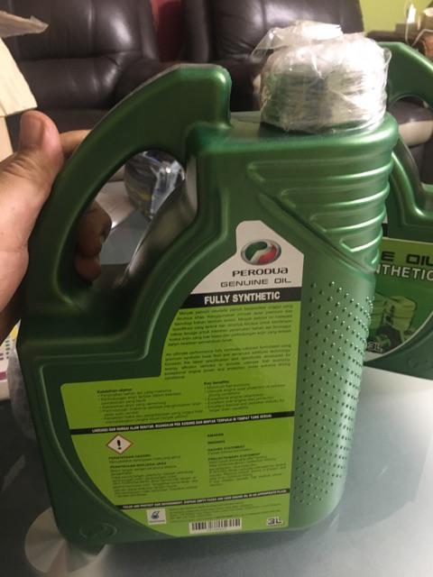 Perodua Engine Oil 0w-20 (3L) Fully Synthetic+FOC Perodua 