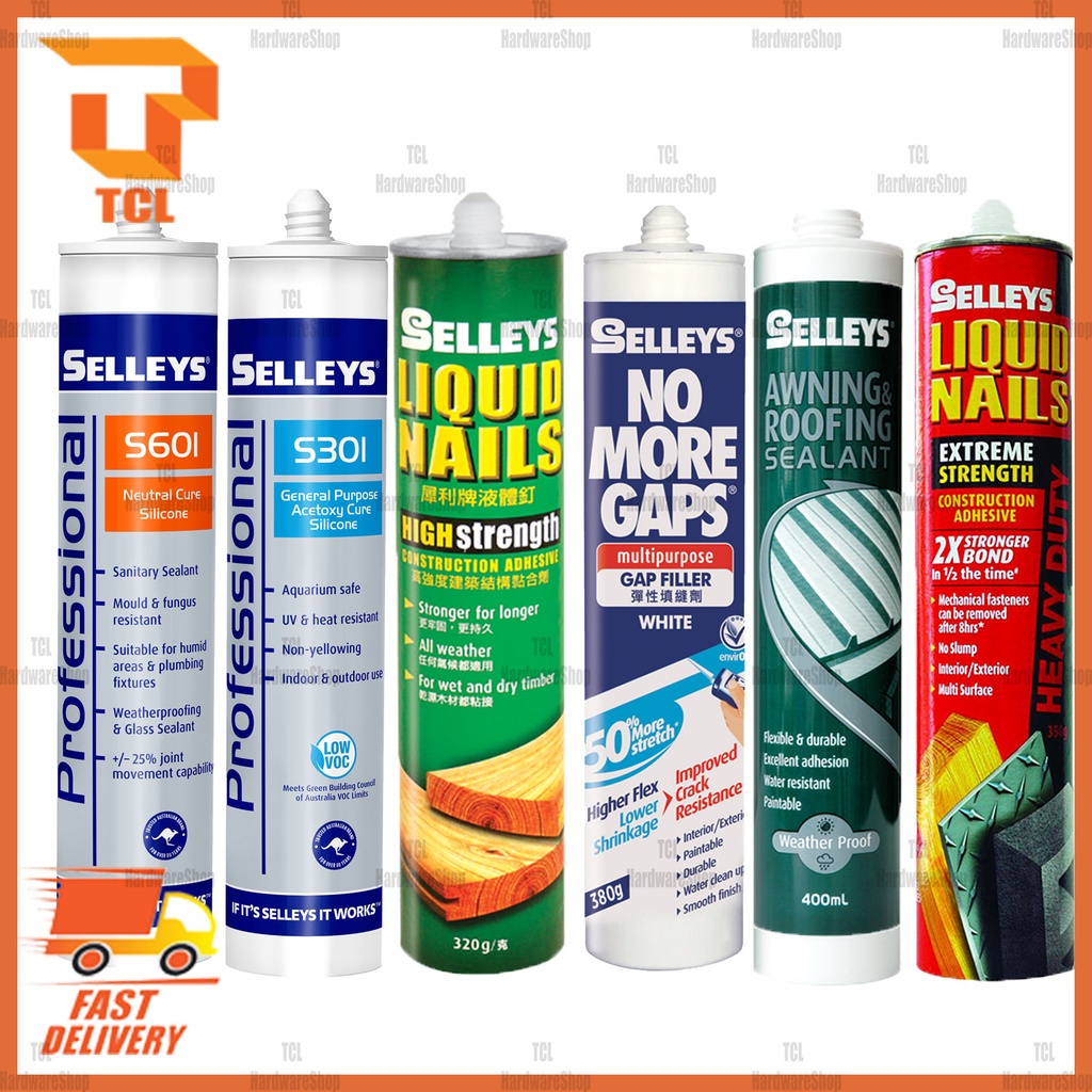 Selleys Silicone Sealant For Awning, Roofing, Timber, Tiles, Rubber
