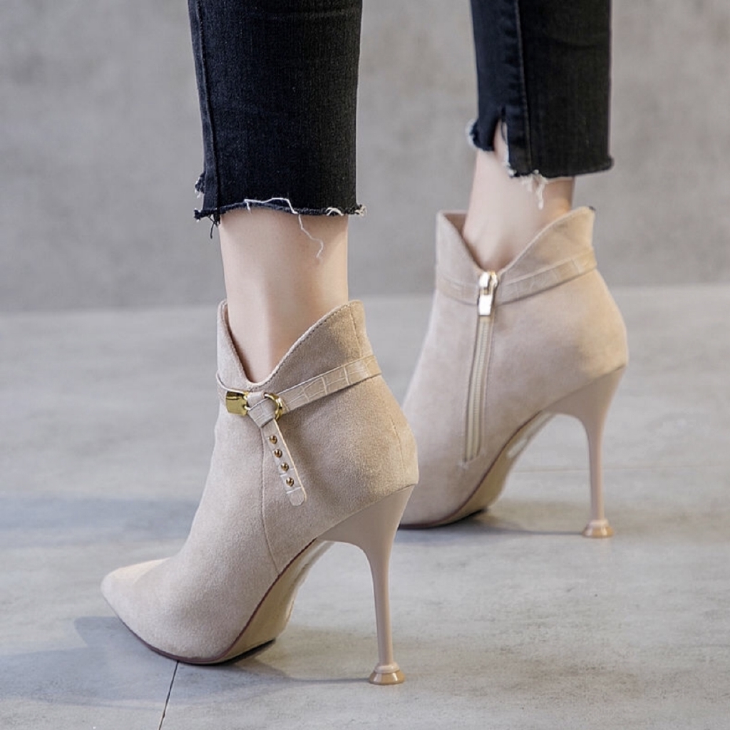 korean suede heels