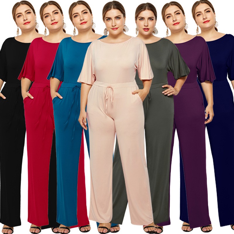 plus size long sleeve jumpsuit