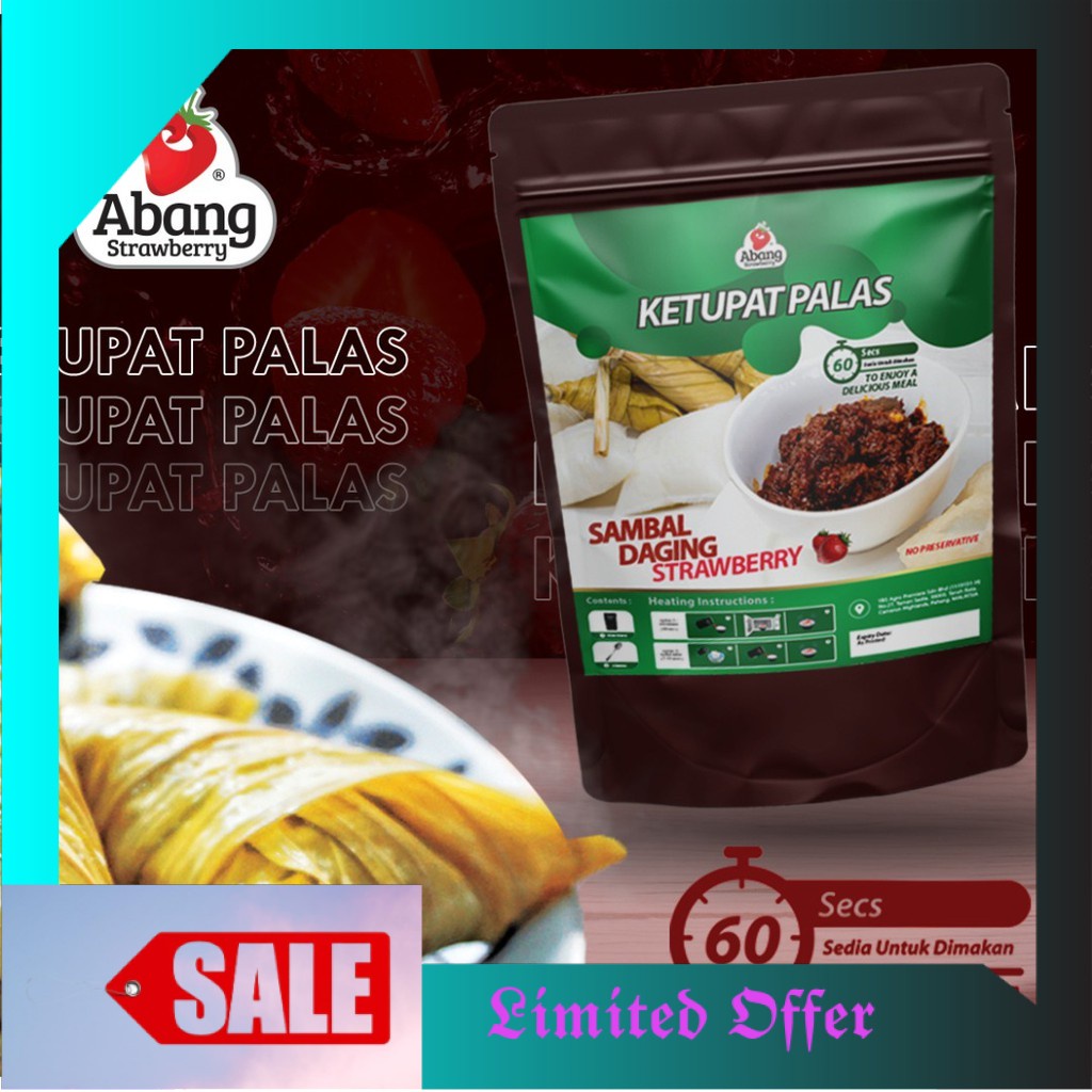 KETUPAT PALAS SAMBAL DAGING STRABERRY BY ABANG STRAWBERRY | Shopee Malaysia