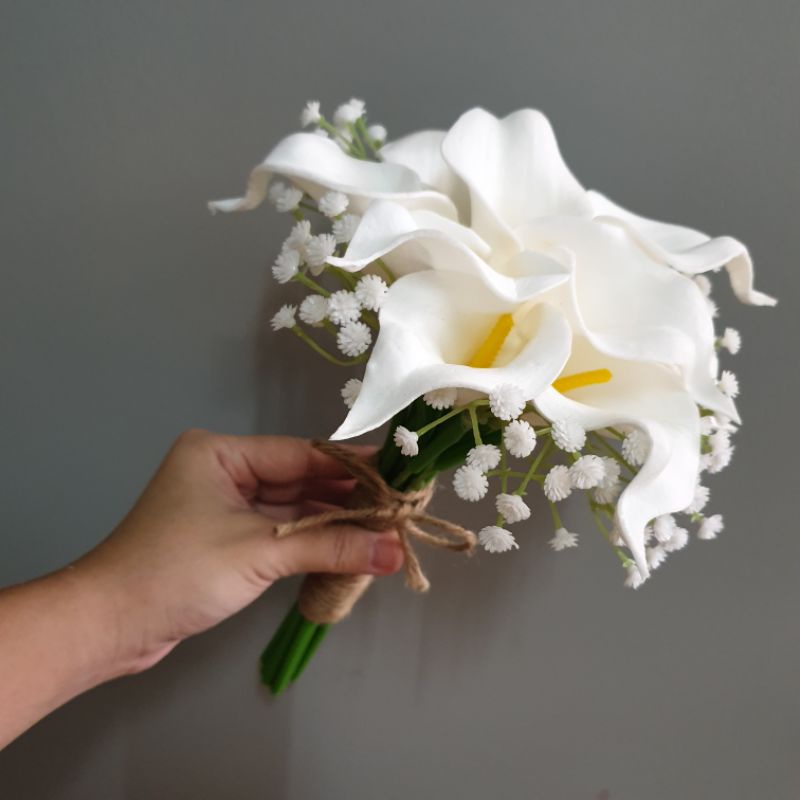 Buy Bunga Tangan Pengantin Wedding Hand Bouquet Calla Lily Bouquet Home Flower Decor Seetracker Malaysia