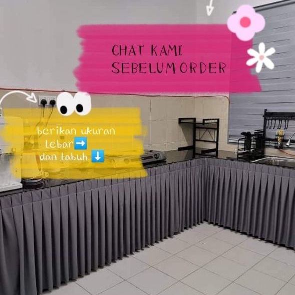 Buy Skirting Langsir Table Top Cantik Untuk Dapur Anda Full Jc Seetracker Malaysia