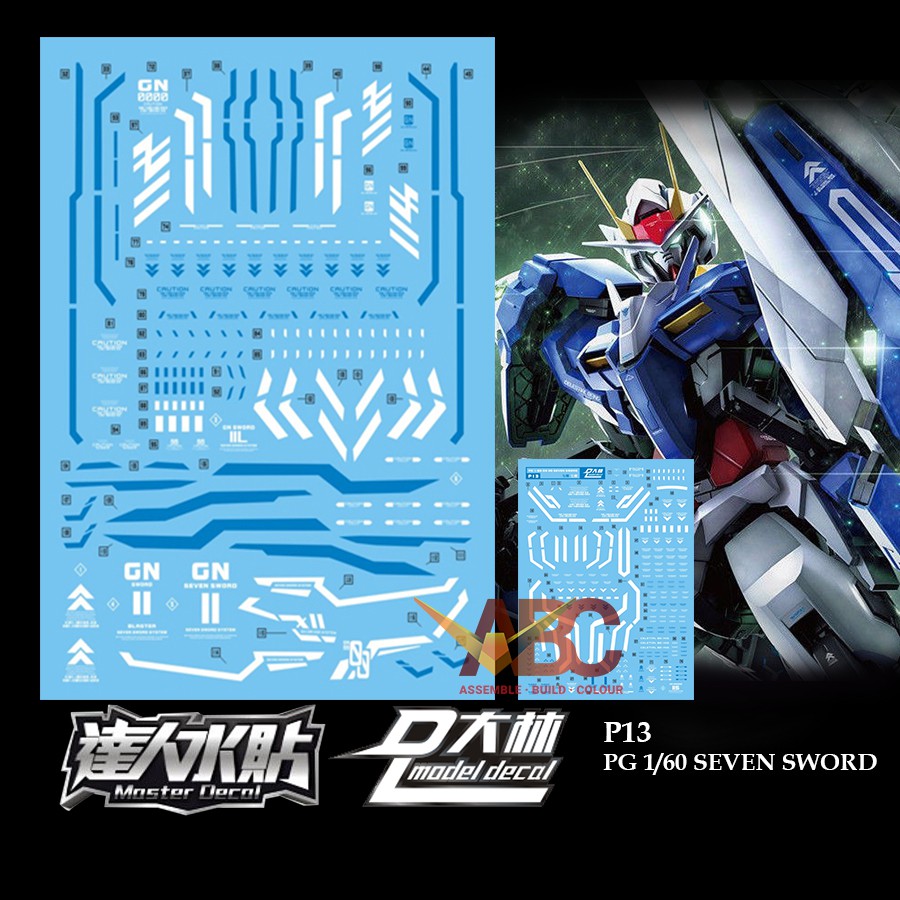 Dalin Waterslide Decal P13 Pg 1 60 Gundam 00 Seven Sword Shopee Malaysia