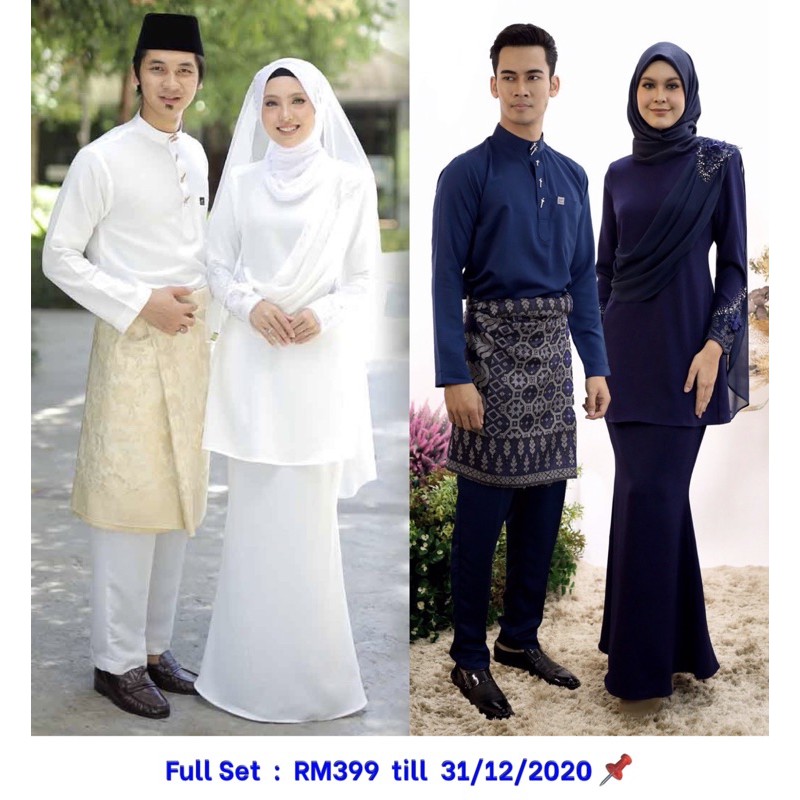 Seri Kurung Moden Baju  Melayu Sakura Sedondon Couple 