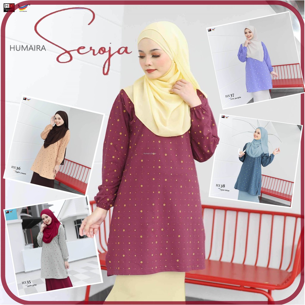 Readystock | SEROJA TShirt Muslimah Humaira Design | Baju Muslimah Kain ...