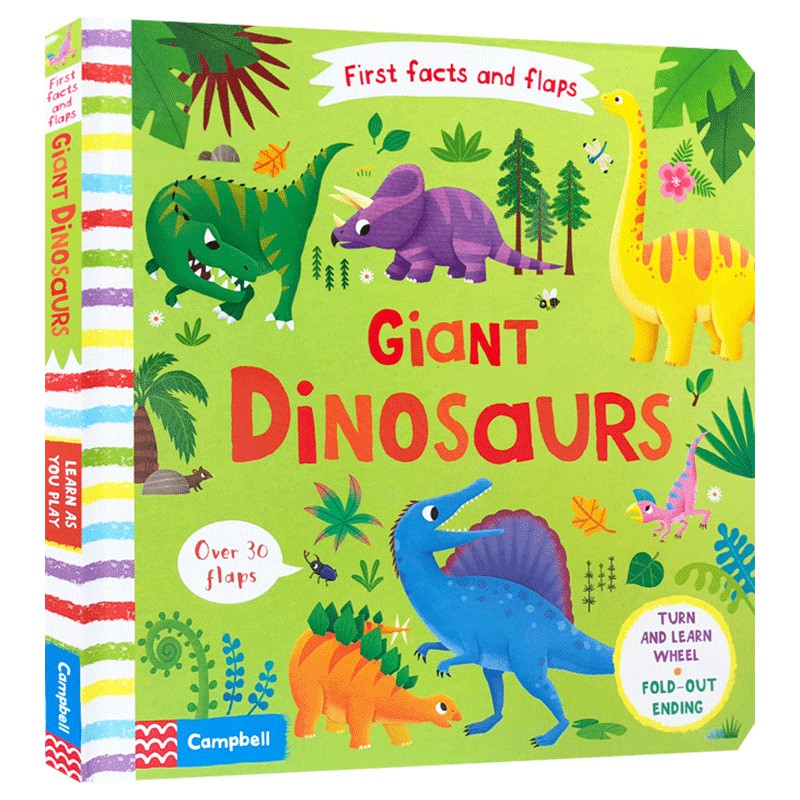 Hot Books Hands On Finding Facts Dinosaur English Original Giant Dinosaurs First Facts And Fla Shopee Malaysia