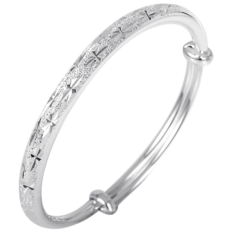 womens solid silver bangle