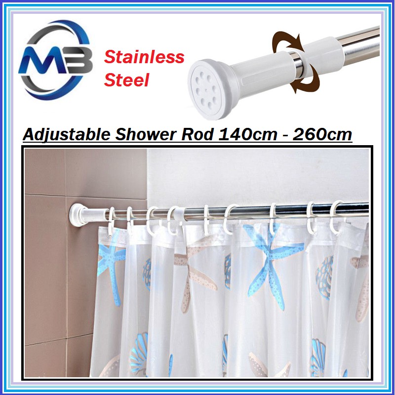 Shower curtain rod adjustable 140cm260cm Shopee Malaysia