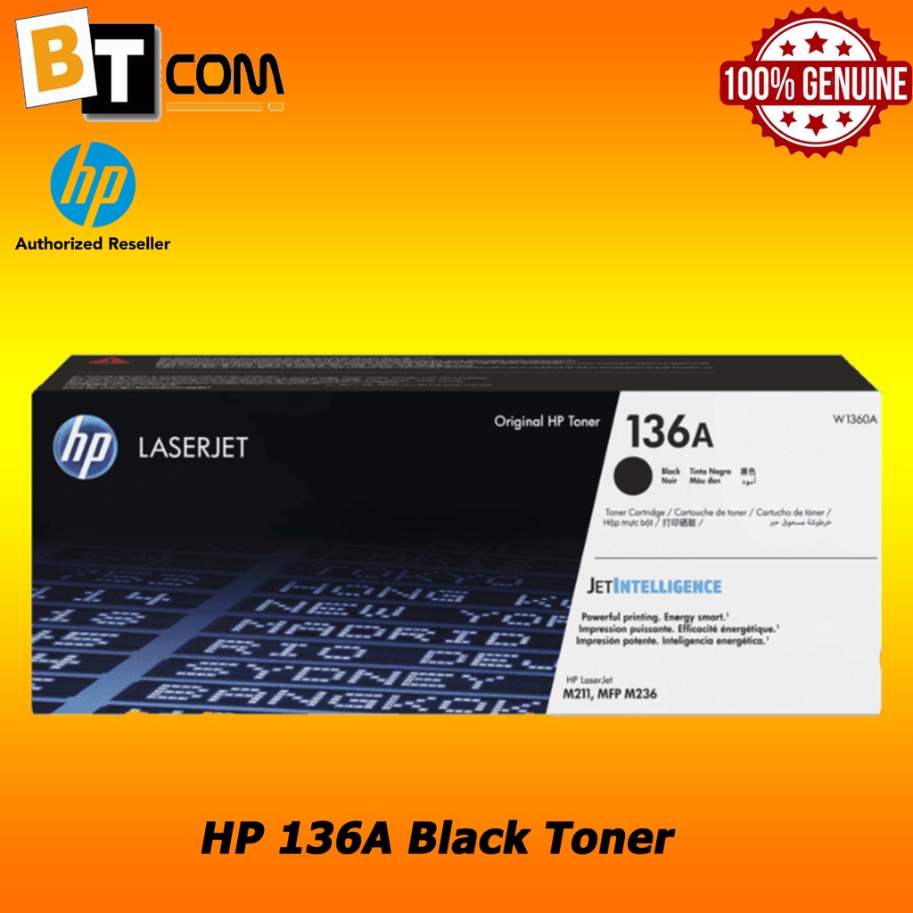 HP 136A Black Original LaserJet Toner Cartridge W1360A Shopee Malaysia