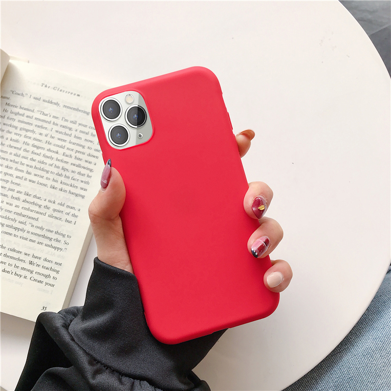 shopee: iPhone case soft tpu Plain case for iphone 6 6s 7 8 7plus 8plus iX XR XSMAX for iphone 11 12  phone cover (0:1:color:PX08-red;1:11:model:iphone 6/6s)