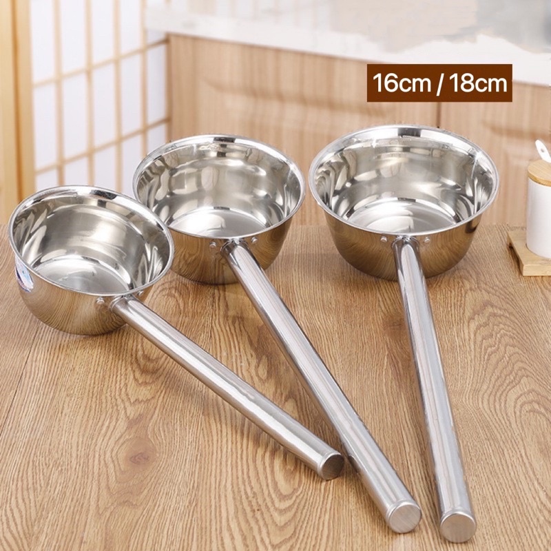 Stainless Steel Long Handle Hot Water Ladle Scoop Dipper Bailer