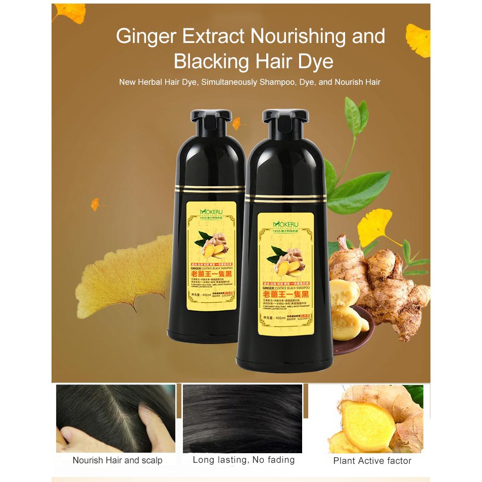 hair dye BE001160 MOKERU Ginger Extract nourishing and  blacking