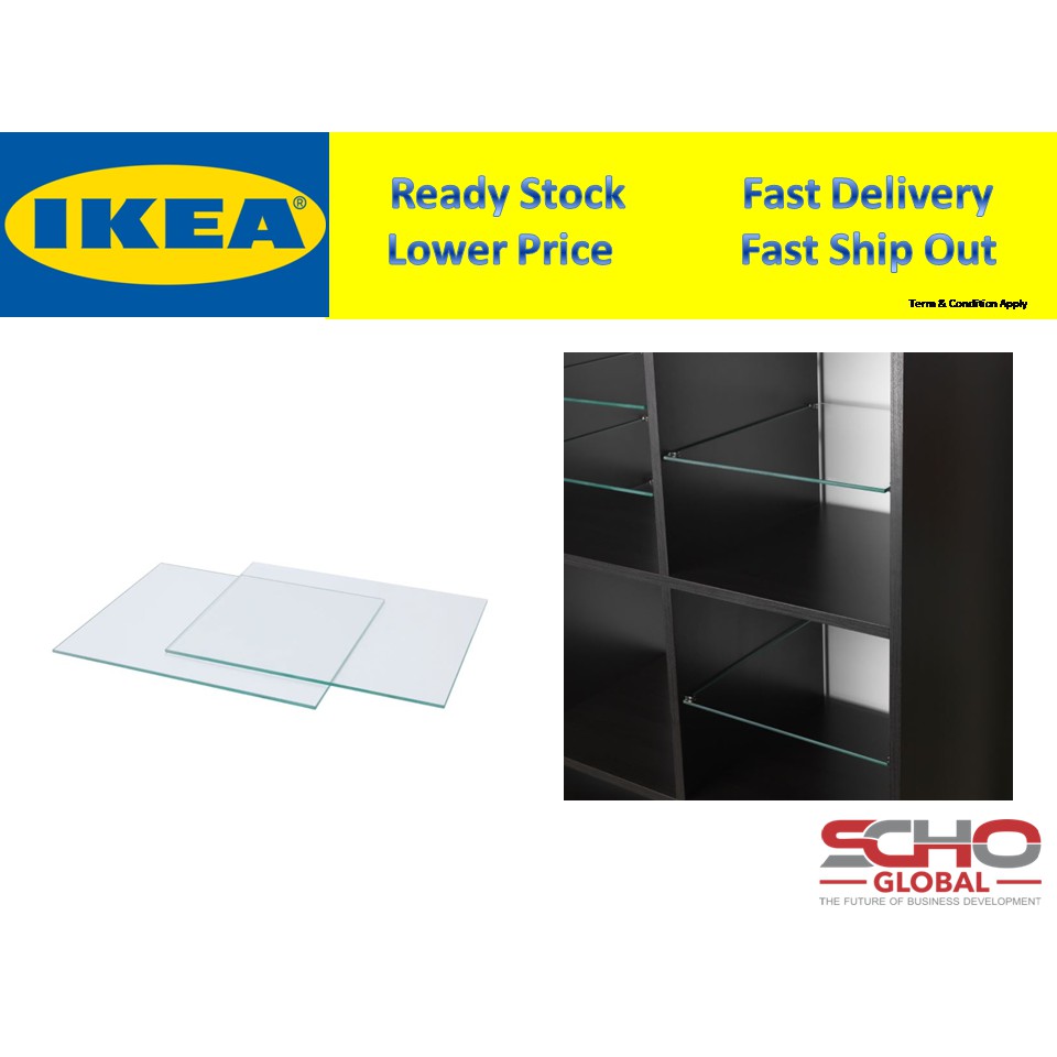 IKEAKALLAX Glass shelf, 33x38 cm Shopee Malaysia