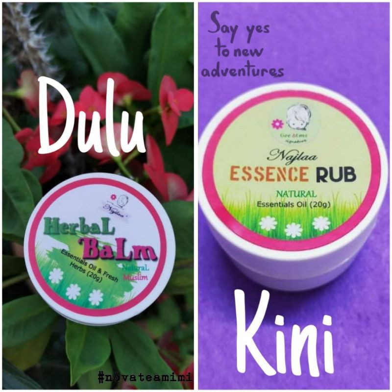 NAJLAA Essence Rub  Herbal Balm ~ Selsema , Batuk , Kahak 