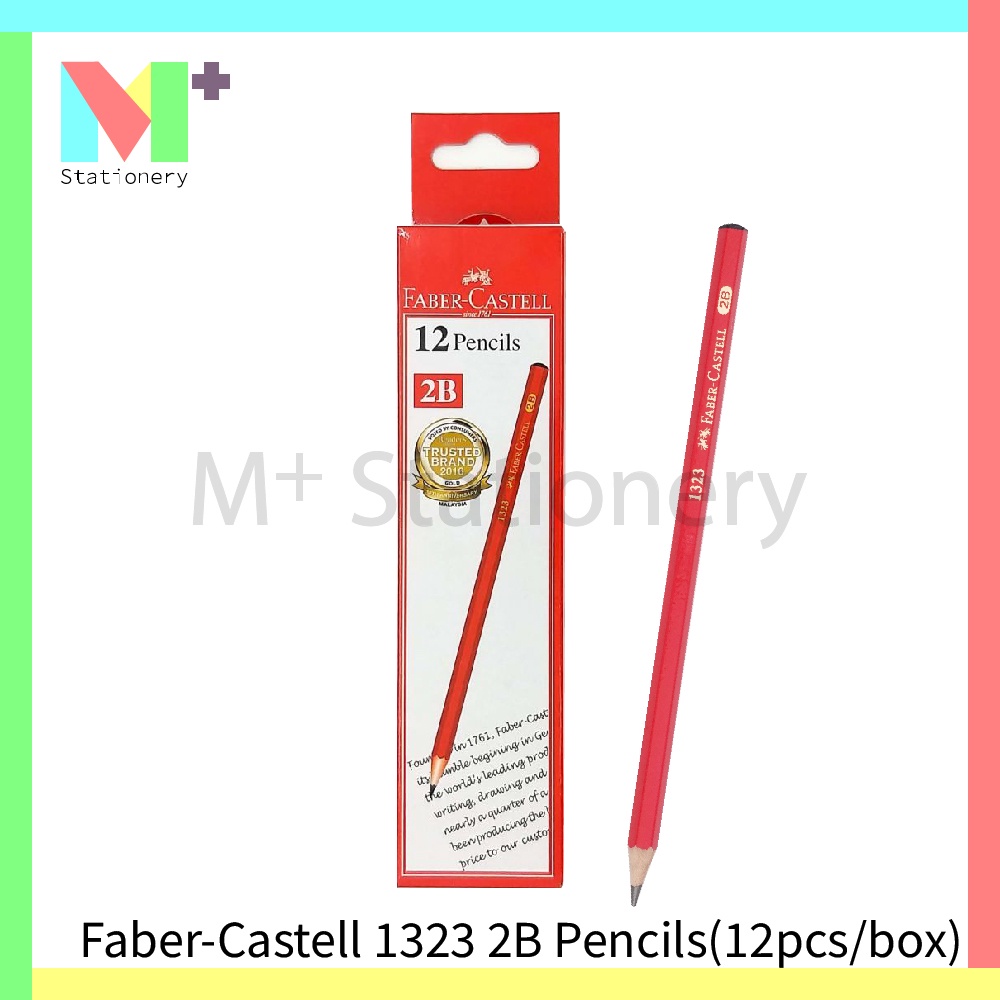 Faber-Castell 1323 2B Pencil (Box of 12's) / Graphite pencil / Pensel ...