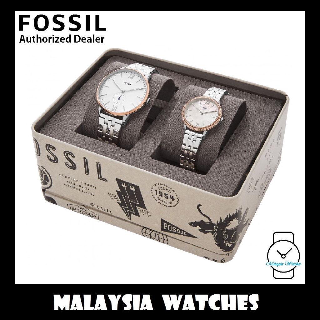 OFFICIAL WARRANTY) Fossil FS5562SET His & Her Stainless Steel The Andy And  Addison Watch Box Set (2 Years Warranty) | Shopee Malaysia