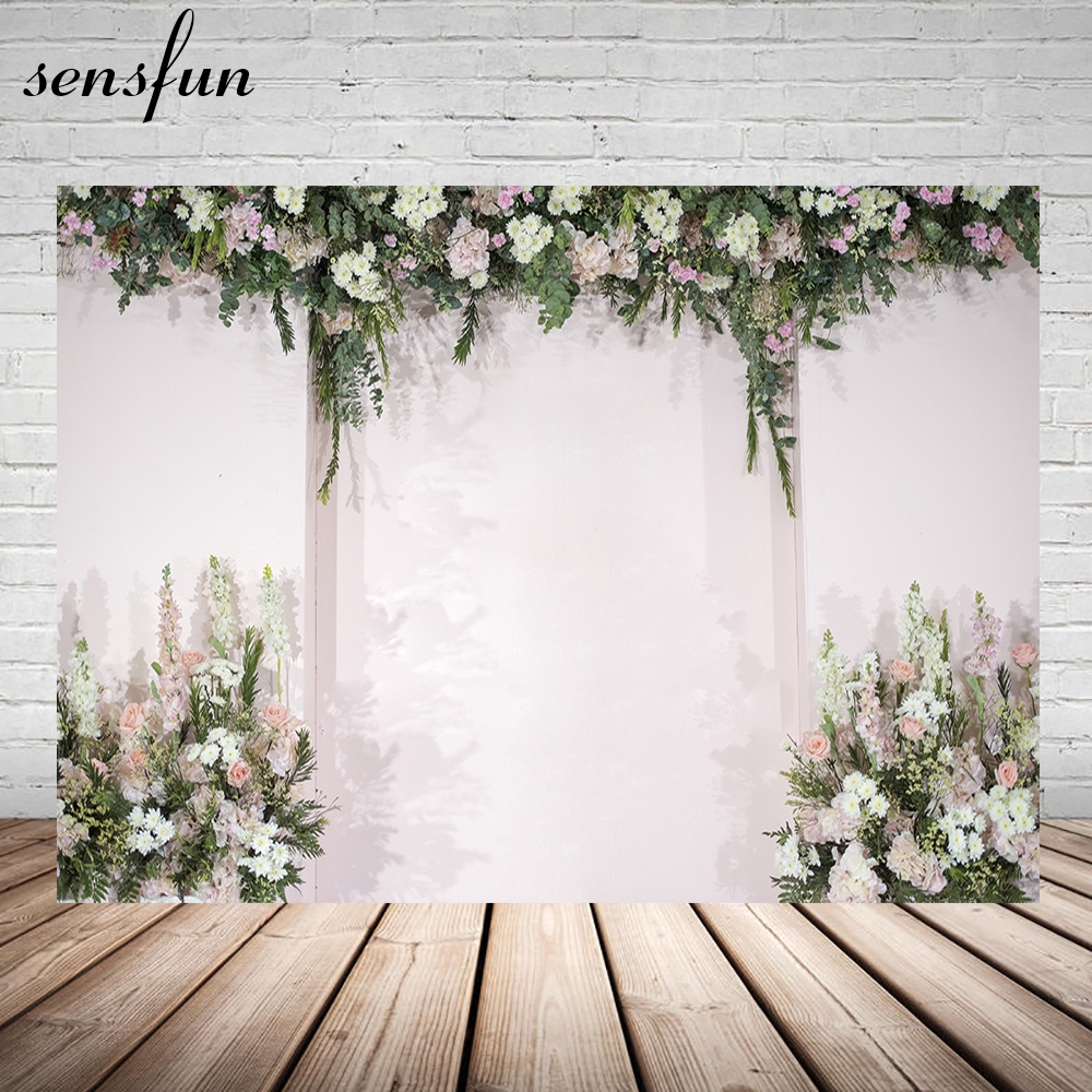 Romantic Wedding Photo Backdrops For Photo Studio Flowers Wall Bridal ...