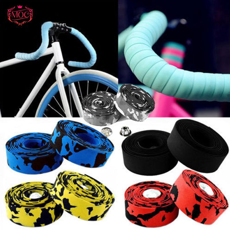 Cycling Handle Belt Bike Bicycle Cork Handlebar Tape Wrap 2 Bar Plug Wholesale