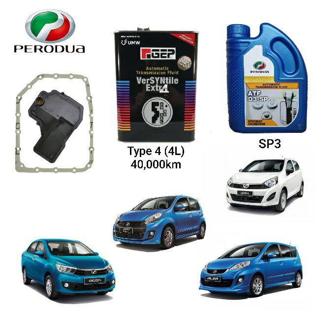 Perodua ATF D3-SP (1L)/GEP ATF Type 4(4L) Axia/Bezza/Alza 