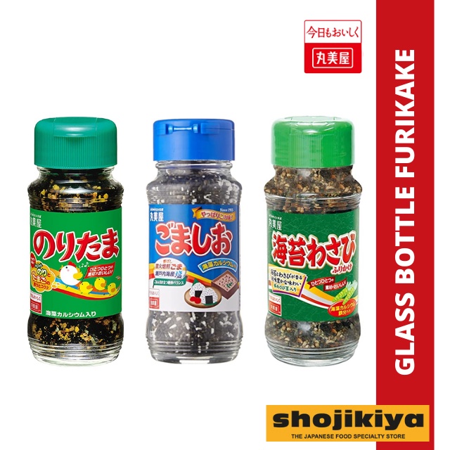 Marumiya Furikake Glass Bottle Series Noritama / Gomashio / Nori Wasabi Shopee Malaysia
