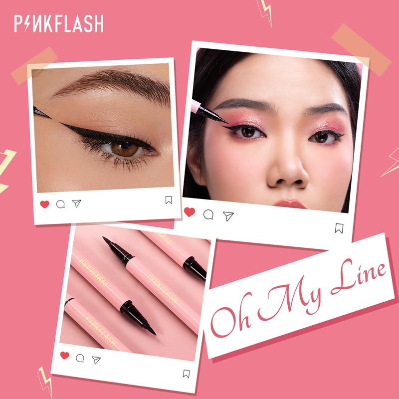 Versatile Have PINKFLASH OhMyLine Eyeliner Black Evenly pigmented Long lasting Waterproof - Image 3